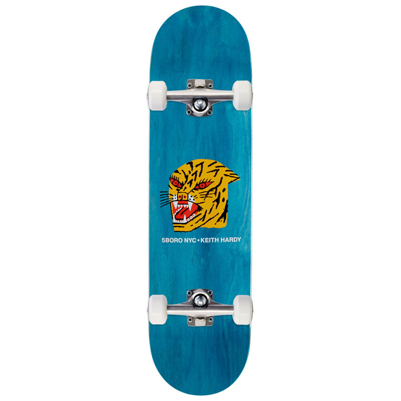 5Boro Keith Hardy Pro Skateboard Complete - Blue Stain - 8.25"