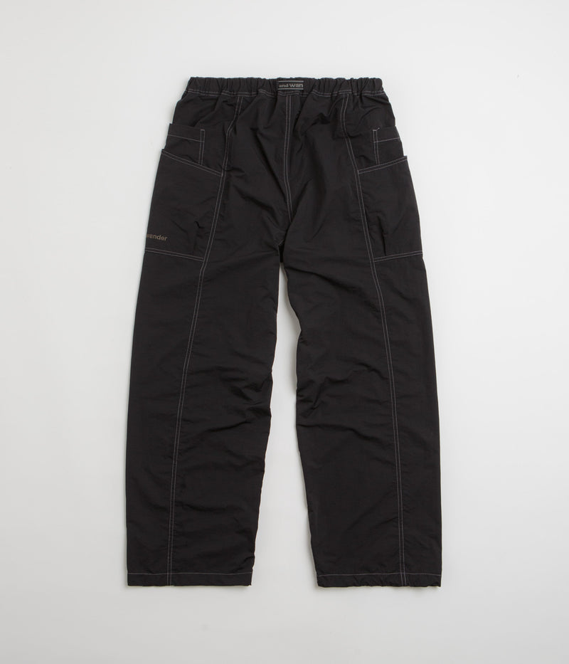 and wander Crinkled Nylon Pants in Black