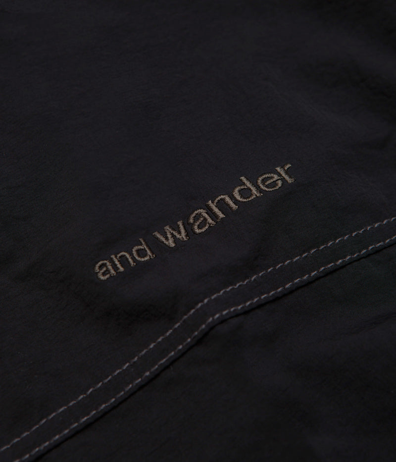 and wander Crinkled Nylon Pants in Black