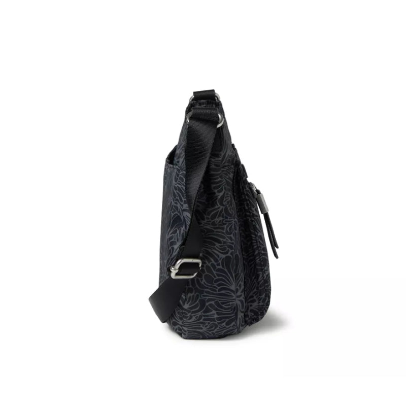Baggallini Uptown Bagg With RFID Phone Wristlet - Midnight Blossom
