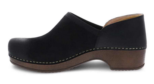 Brenna Black Burnished Suede