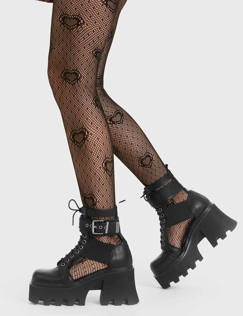 Busy Chunky Platform Ankle Boots lamodawebsite