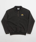 Butter Goods Corp 1/4 Zip Sweatshirt in Black