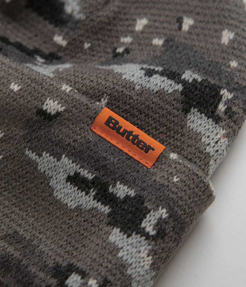 Butter Goods Desert Camo Beanie in Charcoal