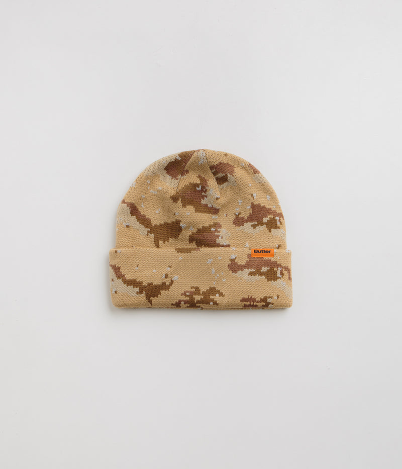 Butter Goods Desert Camo Beanie in Sand