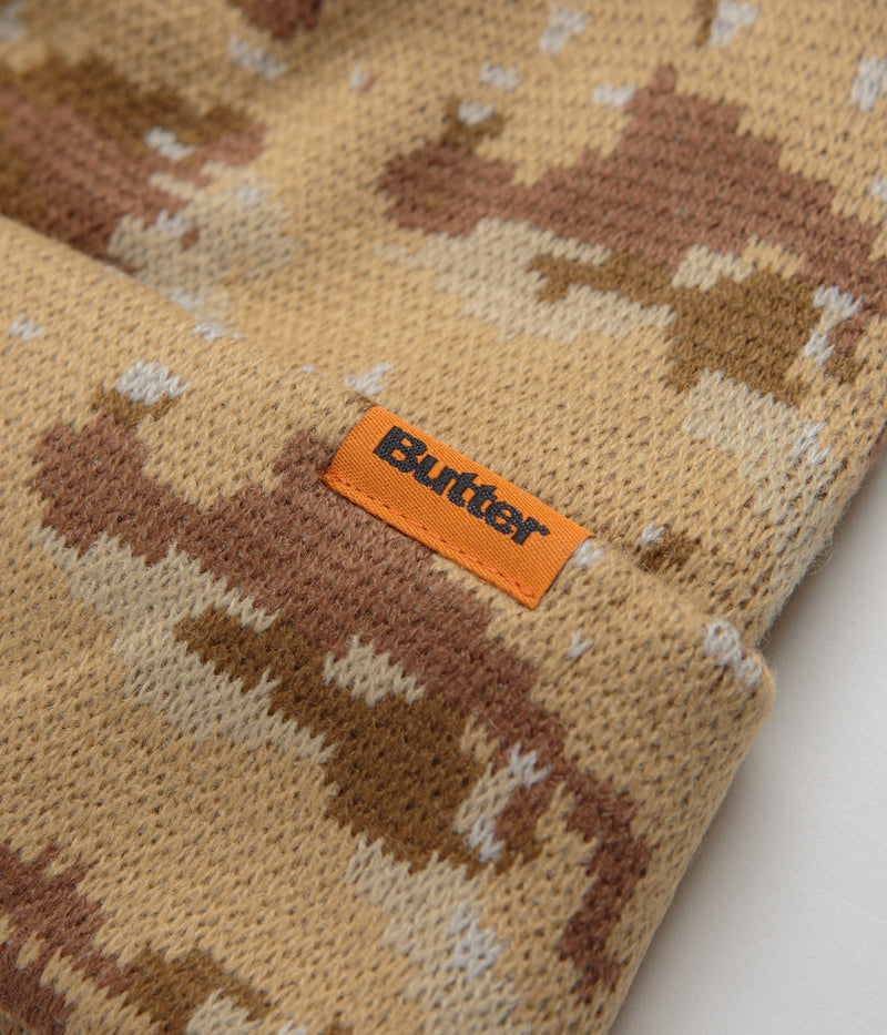 Butter Goods Desert Camo Beanie in Sand