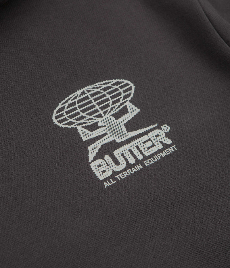 Butter Goods Terrain Hoodie in Washed Black