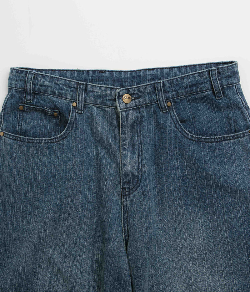 Butter Goods Wide Cut Jeans in Vertical Stripe