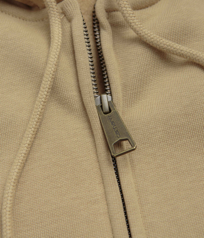 Carhartt Hooded Chase Jacket in Dusty Hamilton Brown and Gold