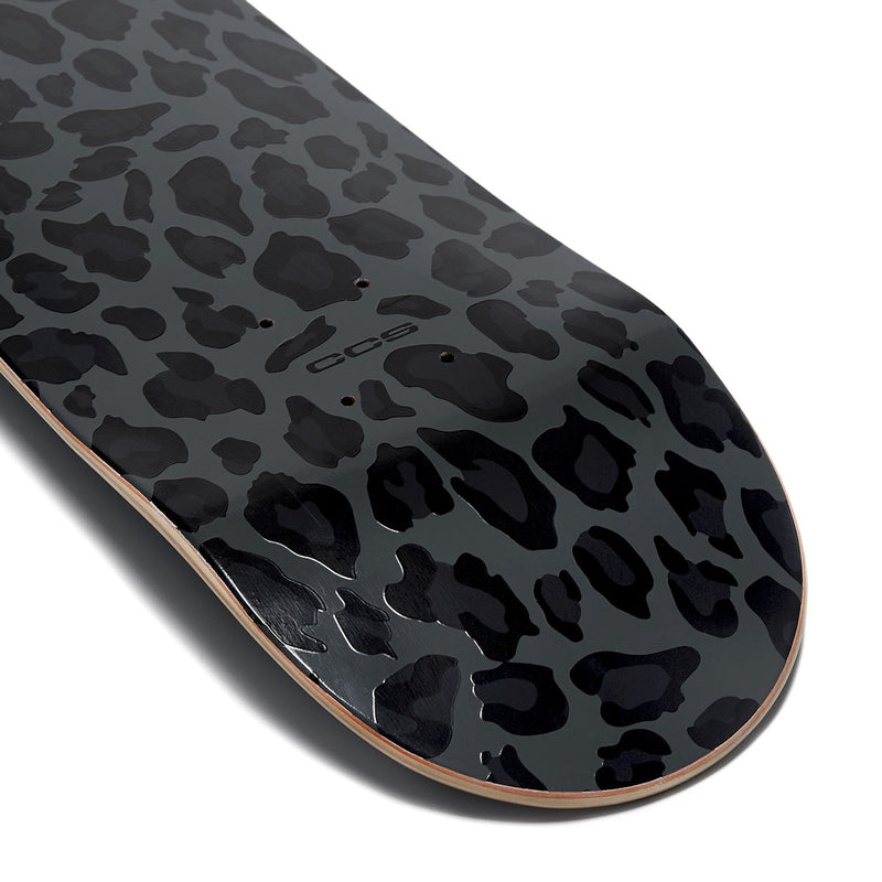 CCS Leopard Embossed Skateboard Deck - Charcoal