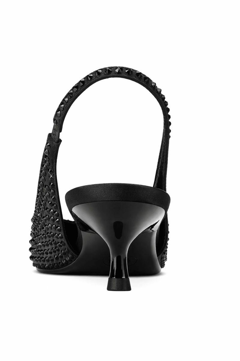 Chantilly Slingback - Noir Crystal - FEMME LA