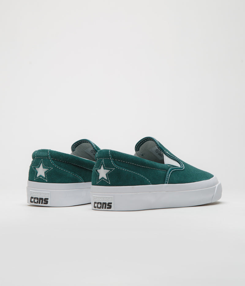 Converse One Star CC Slip Pro Shoes in Rubber Plant and White / White