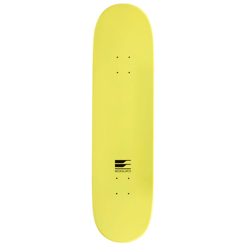 EDGLRD Tech Script Skateboard Complete - Yellow/Black Font - 8.50"