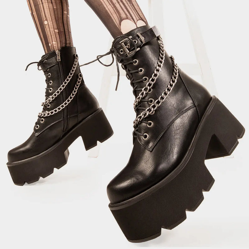 Flip The Switch Chunky Platform Boots lamodawebsite