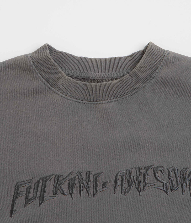 Fucking Awesome Distressed Stamp Crewneck Sweatshirt in Black