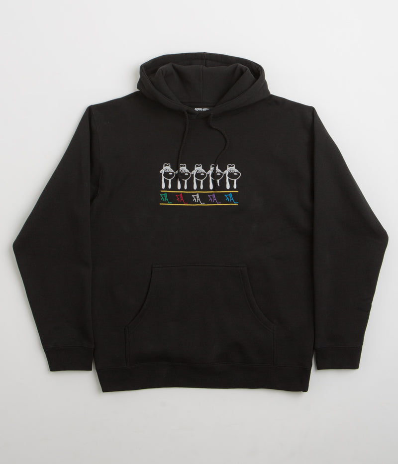 Fucking Awesome Spike Repeat Embroidered Hoodie in Black