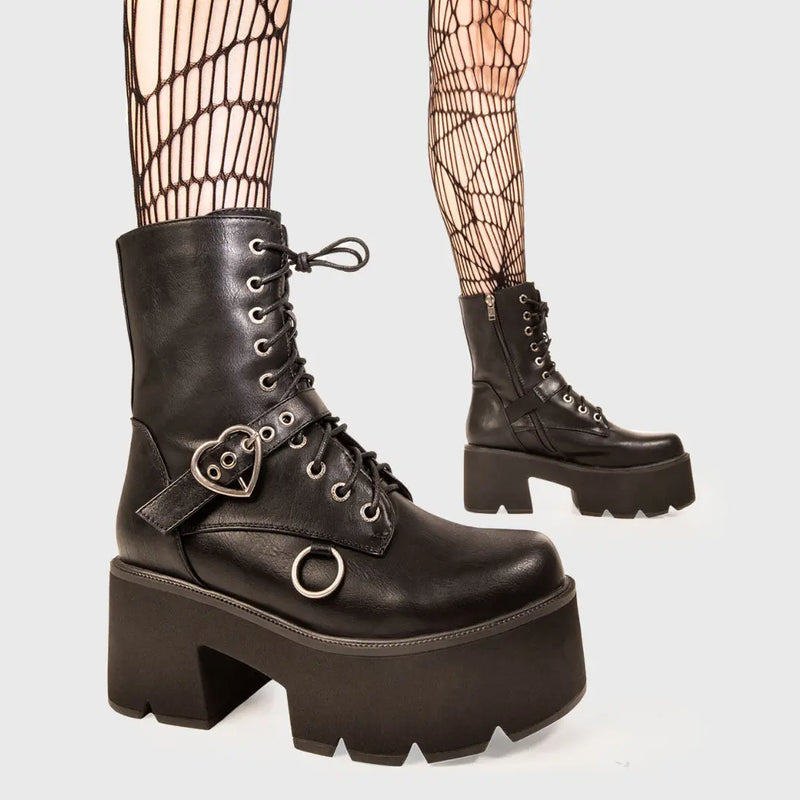 Heartless Chunky Platform Boots lamodawebsite