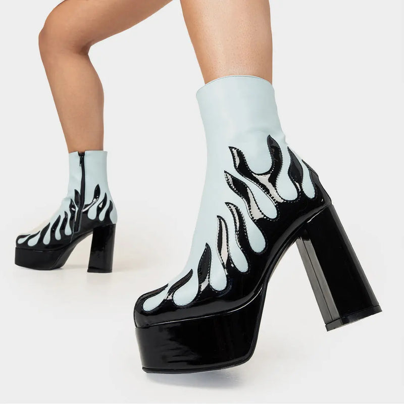 High Voltage Platform Ankle Boots lamodawebsite