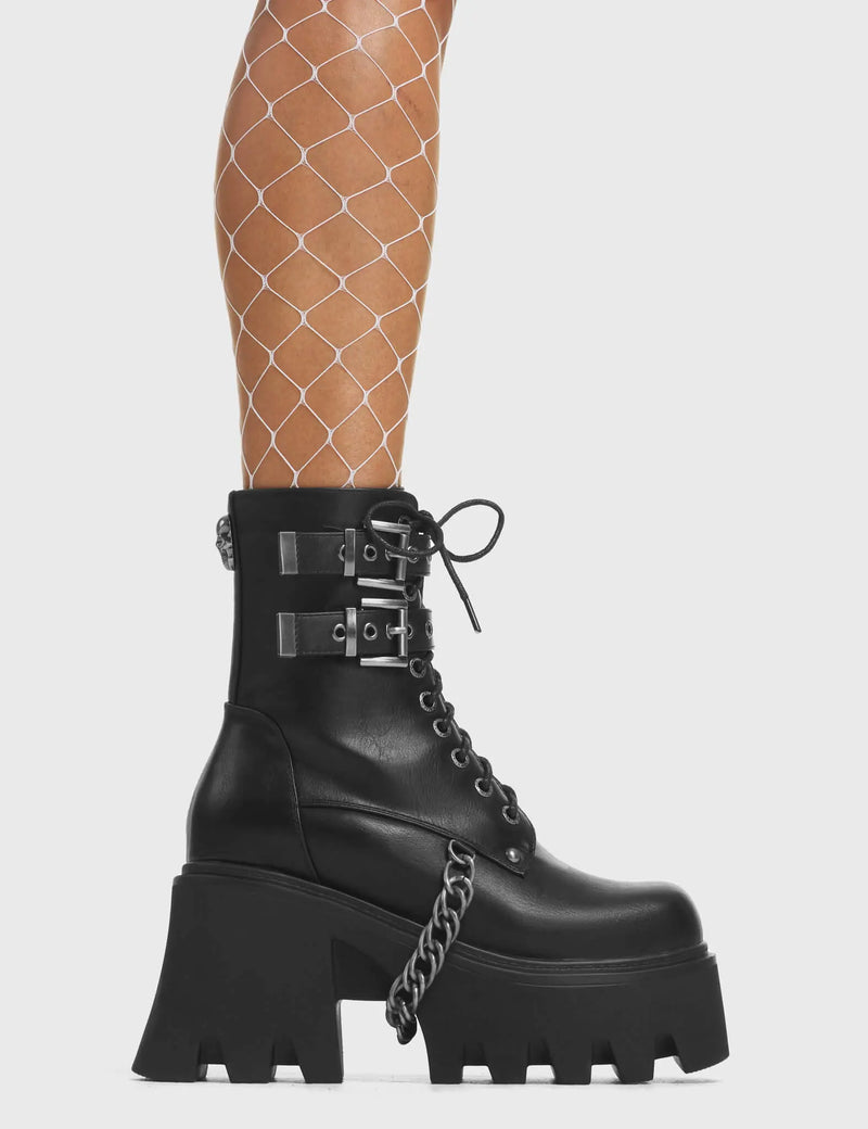 Hostages Chunky Platform Ankle Boots lamodawebsite