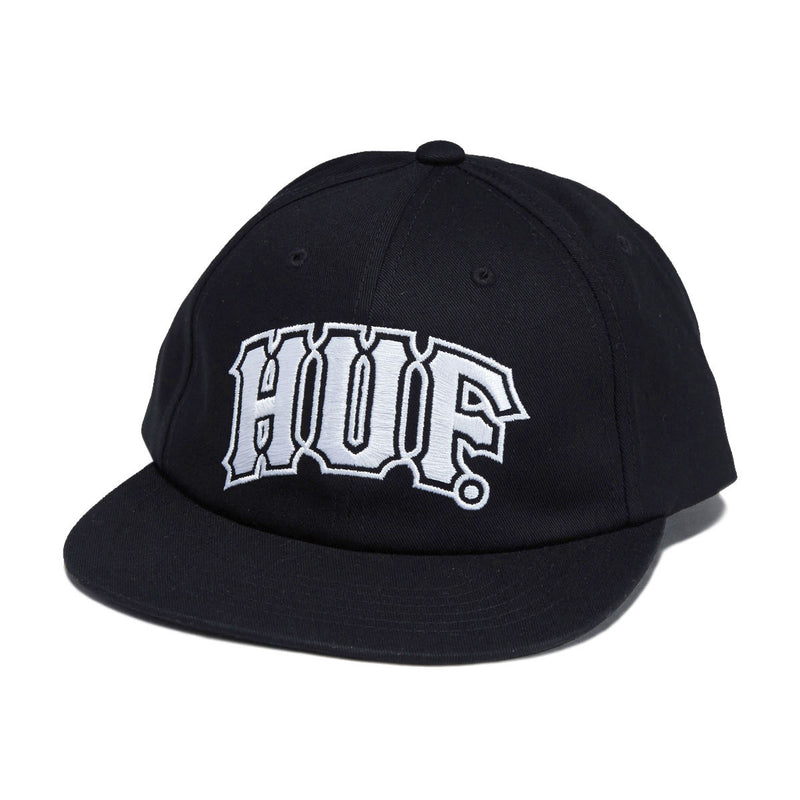 HUF Classic Arch Snapback Hat - Black/White