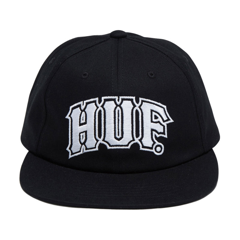 HUF Classic Arch Snapback Hat - Black/White