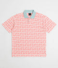 HUF Microdose Knit Polo Shirt in Red