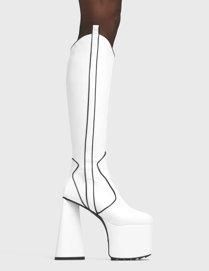 Keep It Up Platform Knee High Boots LAMODA
