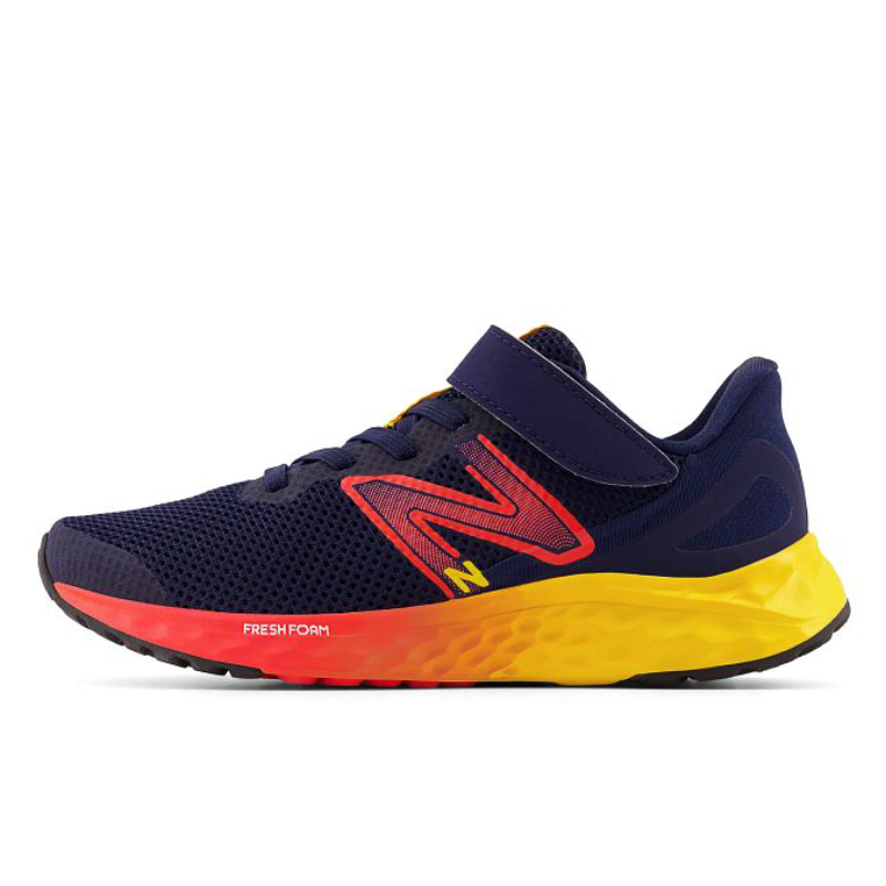 Kids' New Balance Fresh Foam Arishi v4 - Toddler/Little Kid - Team Navy/Electric Red/Egg Yolk