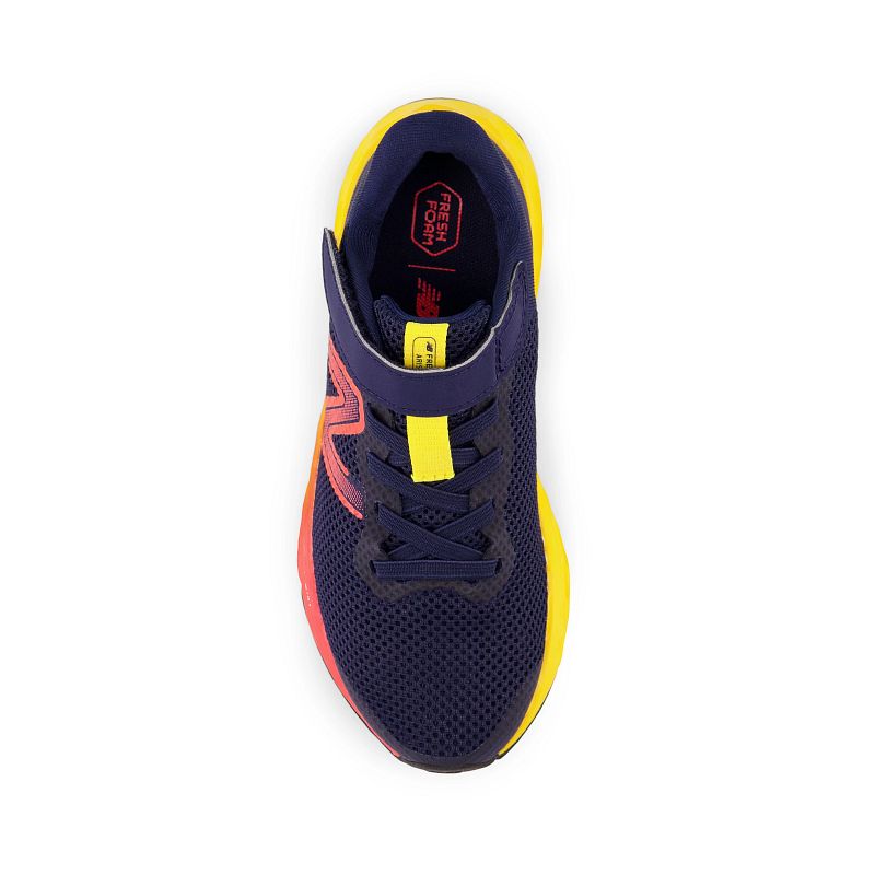 Kids' New Balance Fresh Foam Arishi v4 - Toddler/Little Kid - Team Navy/Electric Red/Egg Yolk