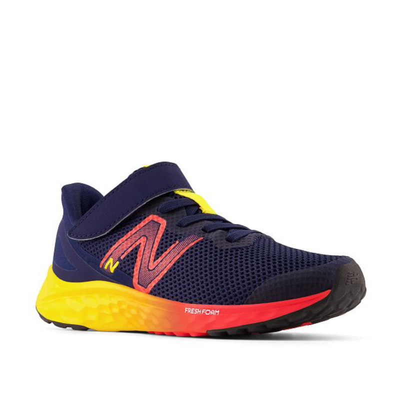 Kids' New Balance Fresh Foam Arishi v4 - Toddler/Little Kid - Team Navy/Electric Red/Egg Yolk