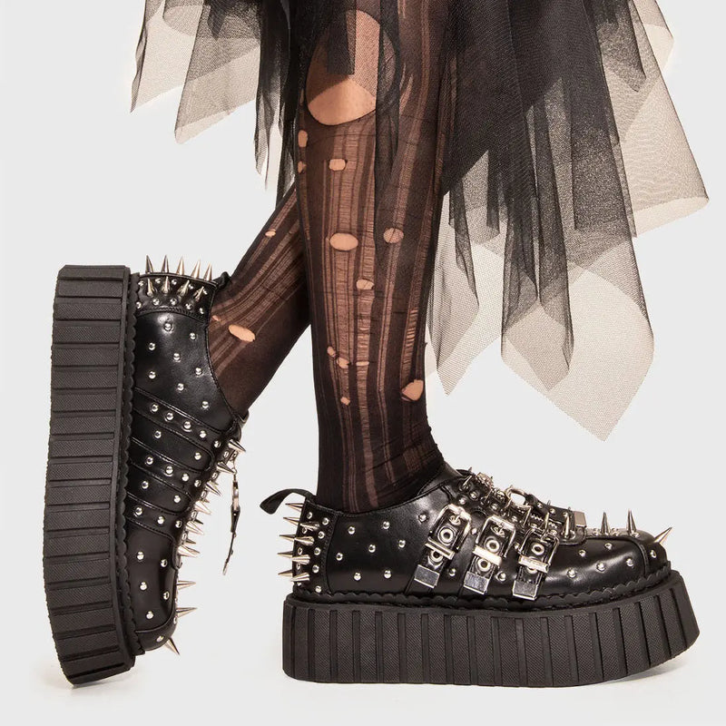 Manic Monday Chunky Creeper Shoes lamodawebsite