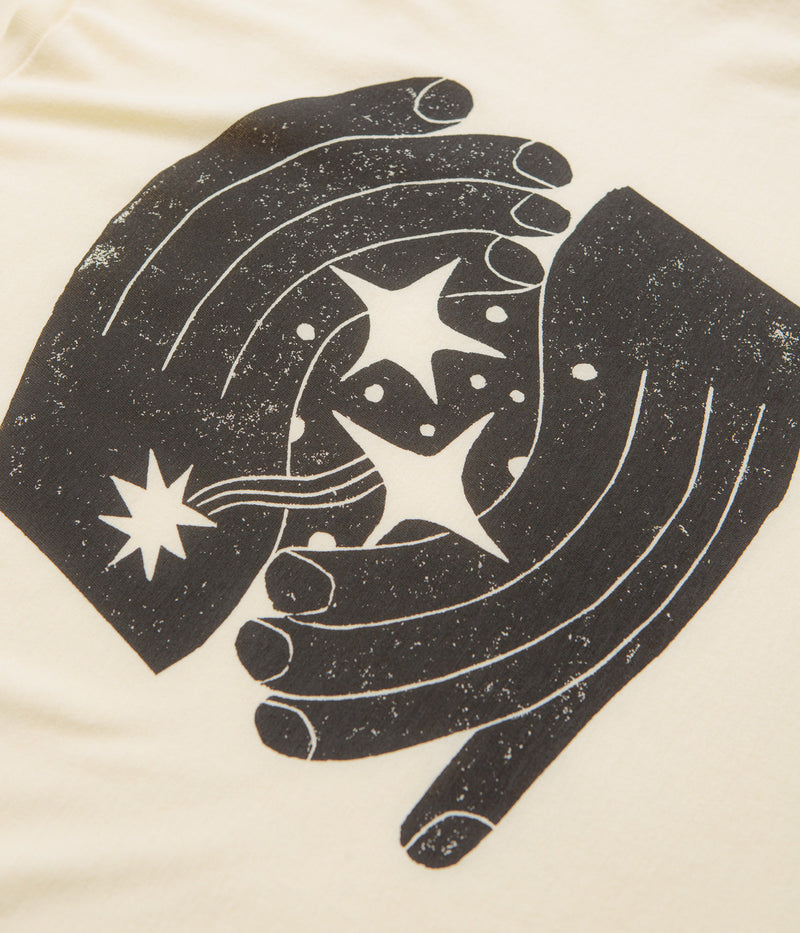 Mollusk Space Hands T-Shirt in Super Natural