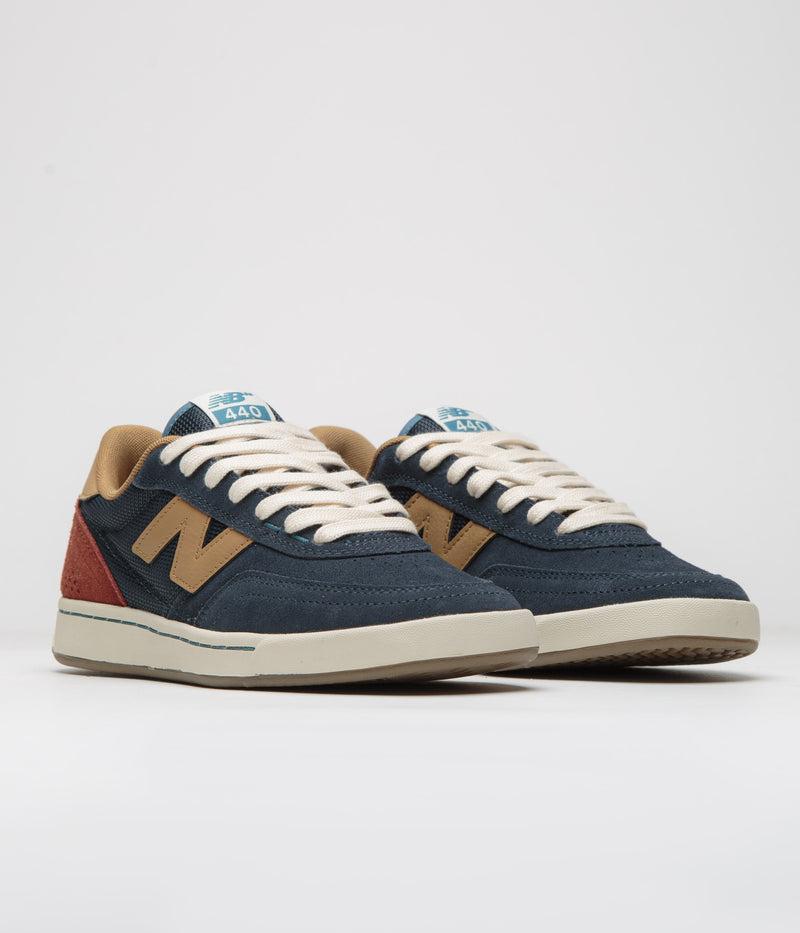 New Balance Numeric 440 V2 Shoes in Navy and Tan