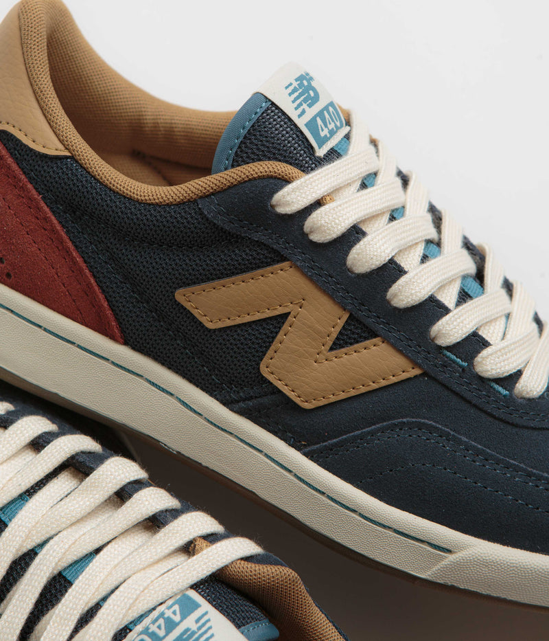 New Balance Numeric 440 V2 Shoes in Navy and Tan