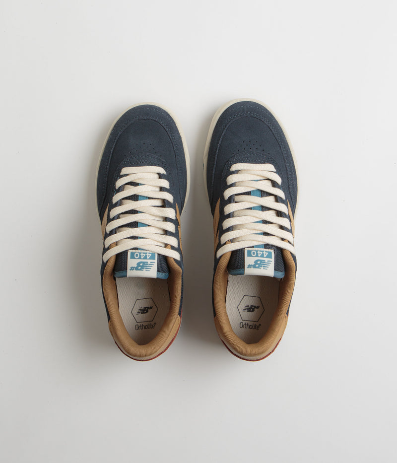 New Balance Numeric 440 V2 Shoes in Navy and Tan