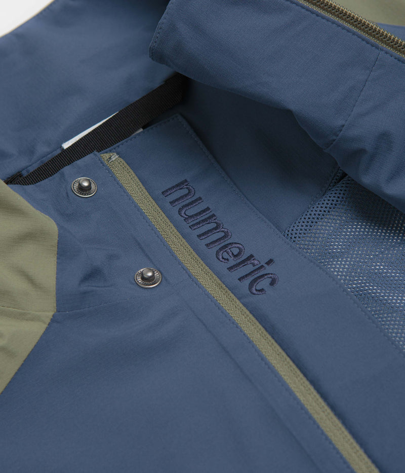 New Balance Numeric Waterproof Jacket in Khaki and Blue