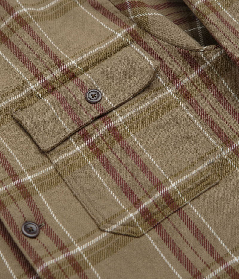 Norse Projects Hjalmer Check Overshirt in Walnut
