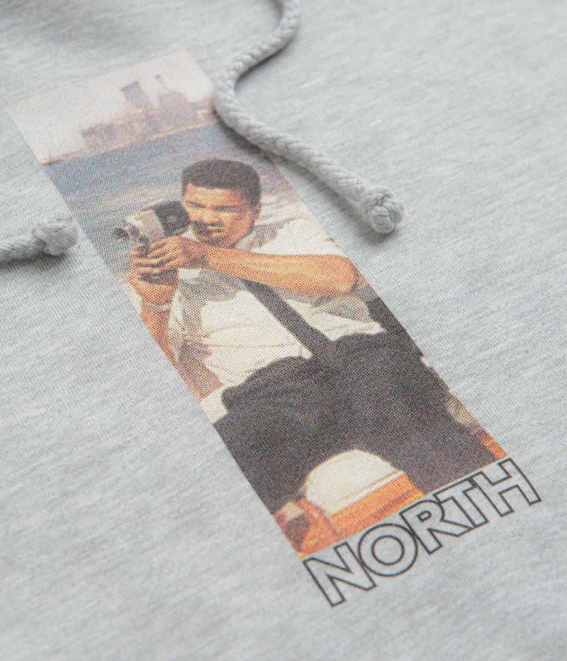 North Ali Super 8mm Hoodie in Heather Grey