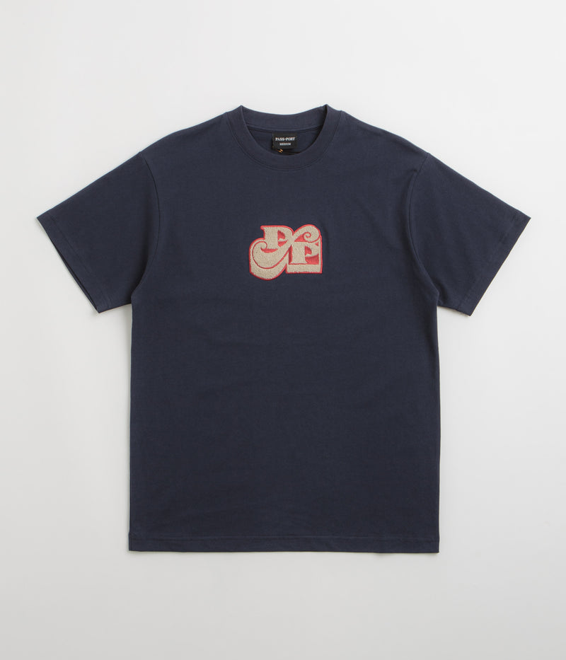 Pass Port Tilde Stamp T-Shirt in Navy