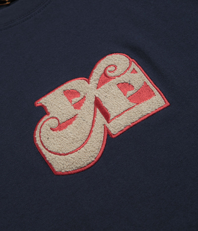 Pass Port Tilde Stamp T-Shirt in Navy