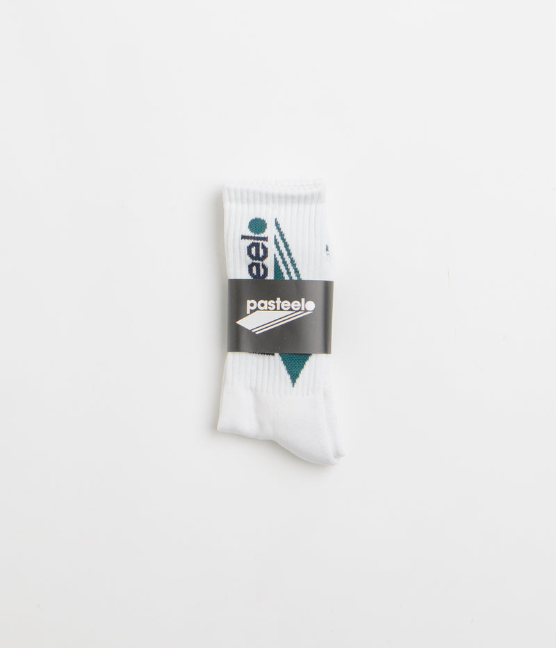 Pasteelo O.G. Socks in White and Green