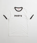 Poets Base Ringer Flocked T-Shirt in White