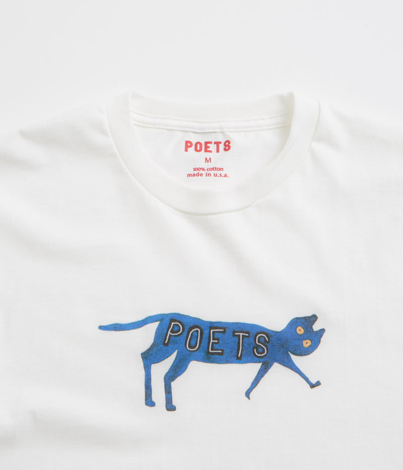 Poets Cat T-Shirt in White