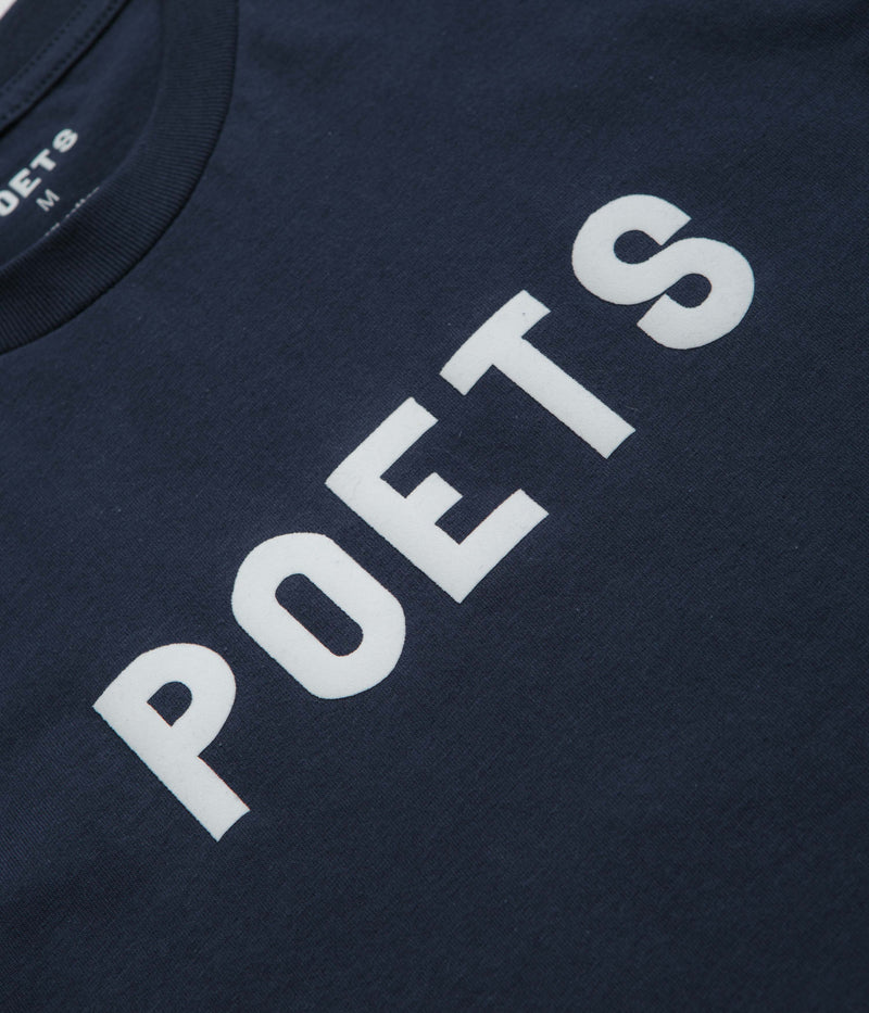 Poets OG Flocked T-Shirt in Navy