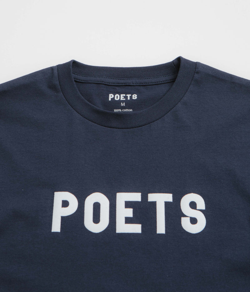 Poets OG Flocked T-Shirt in Navy