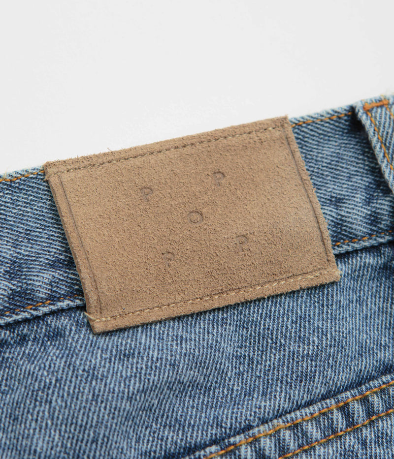 Pop Trading Company DRS Denim Shorts in Stone Washed