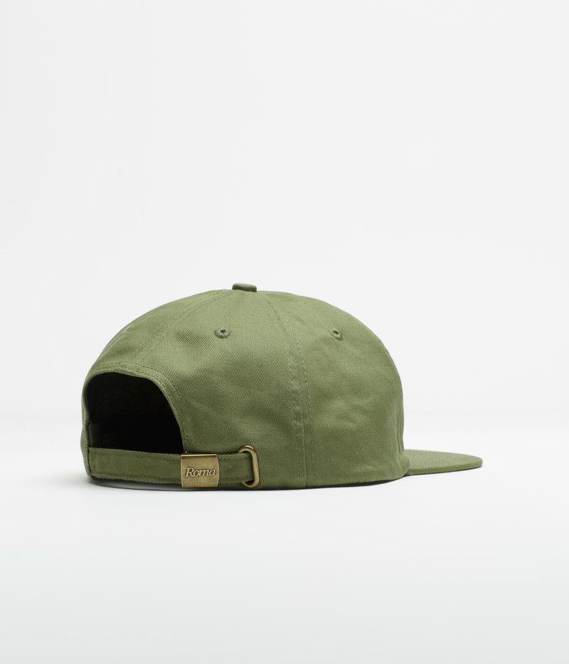 Roma Shop Cap in Olive and Black