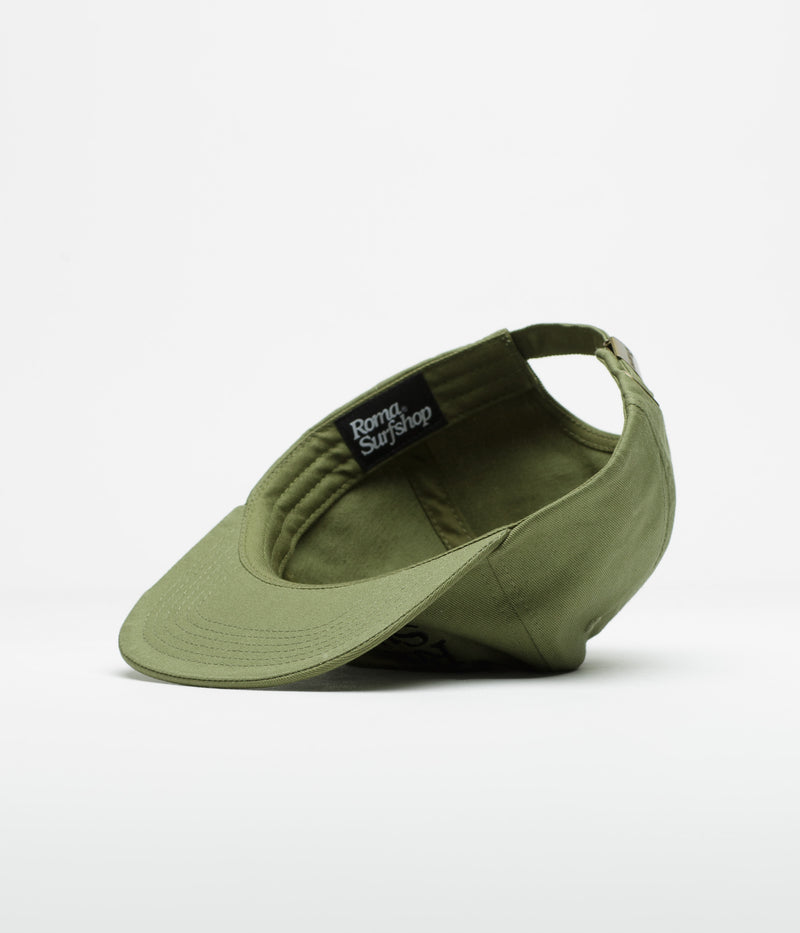 Roma Shop Cap in Olive and Black