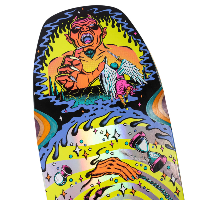 Santa Cruz Delfino Pinball Vision Pro Shaped Skateboard Complete - 9.14"