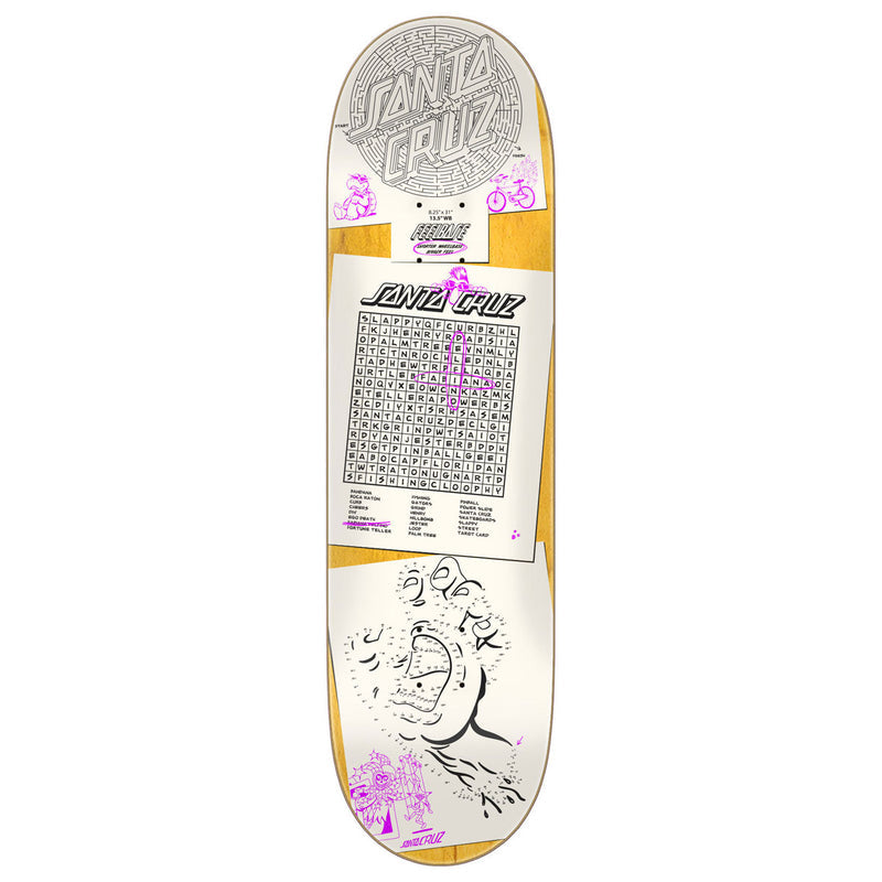 Santa Cruz Delfino Scribble FeelBase Pro Skateboard Deck - 8.25"